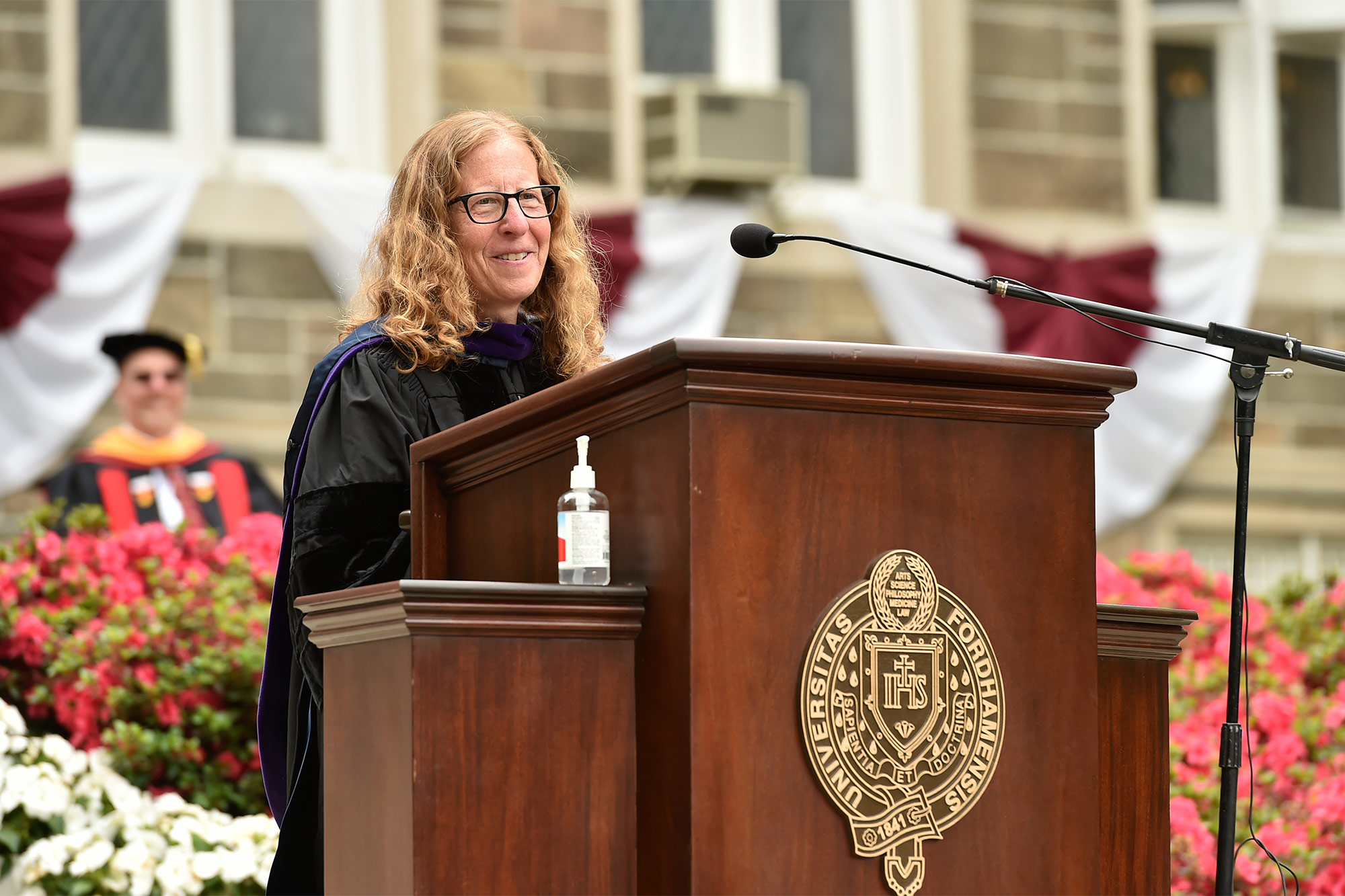 a speech at Fordham graduation