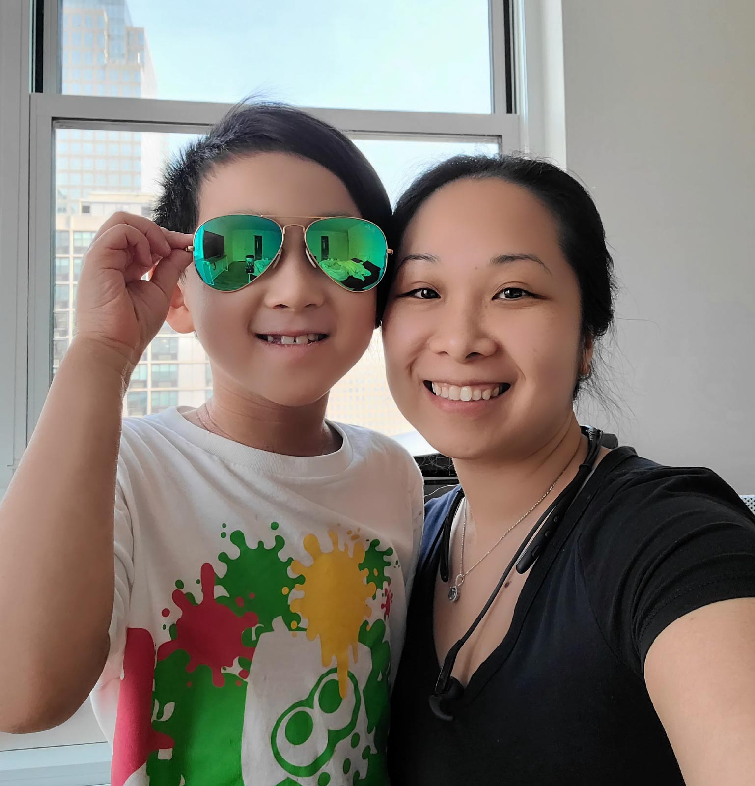 a selfie of Dianna Lam with her son