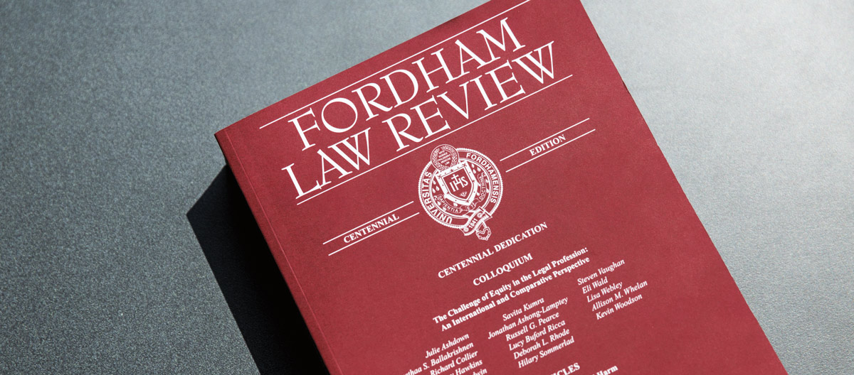 Fordham Law Review book