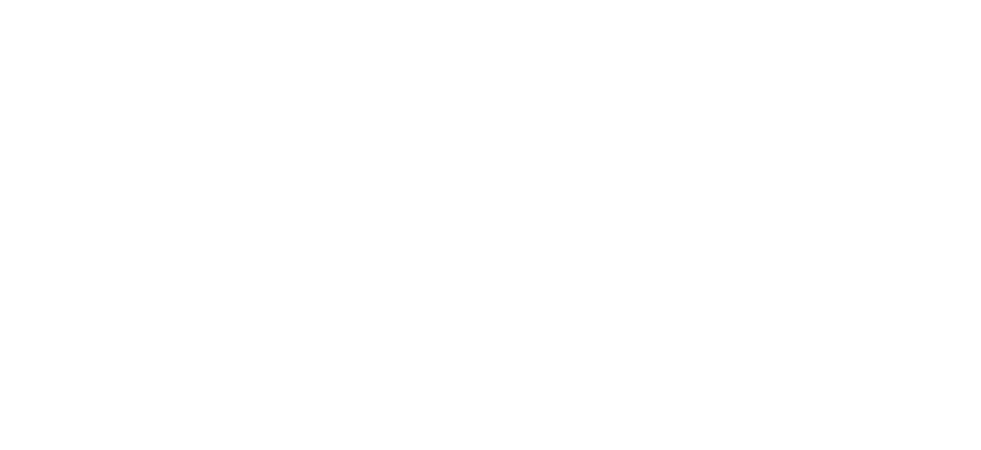 typographic logo with two corner border edges that surround the word
