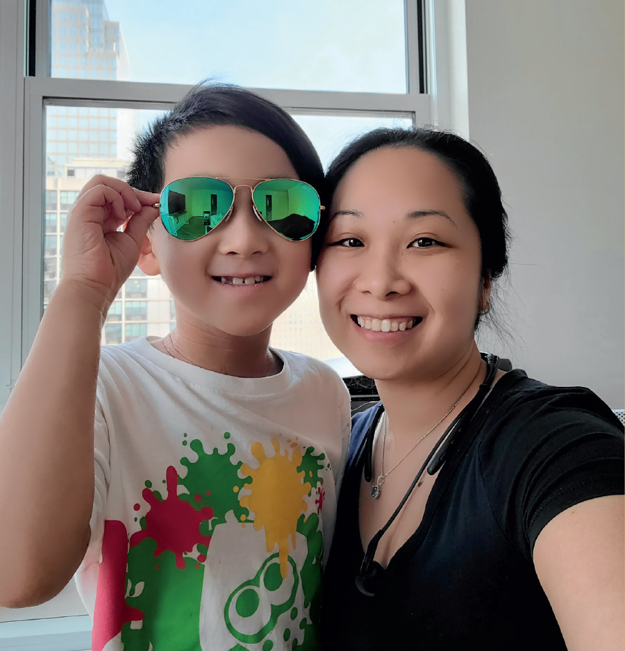 a selfie of Dianna Lam with her son