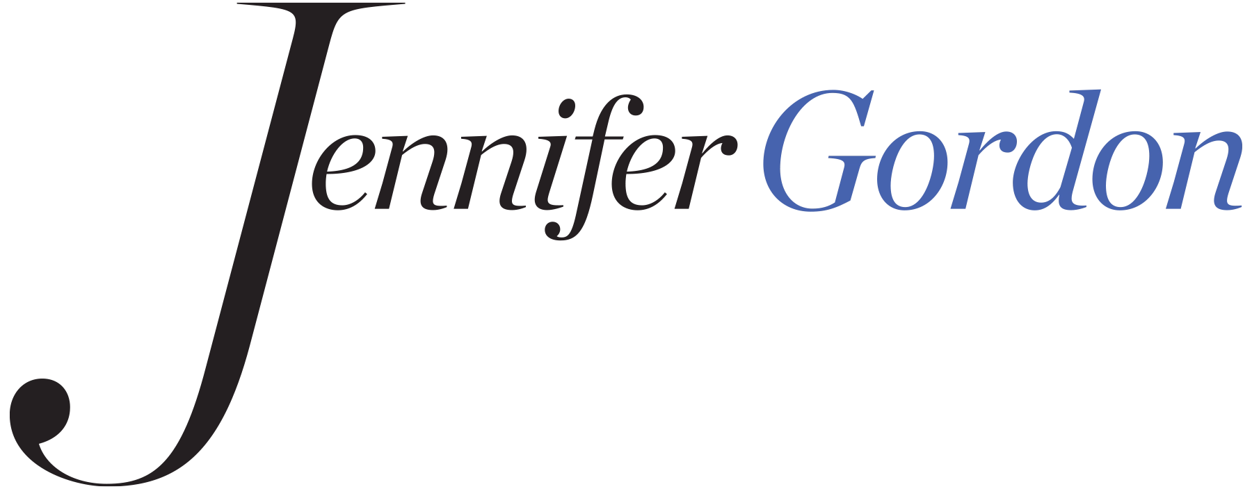Jennifer Gordon typography