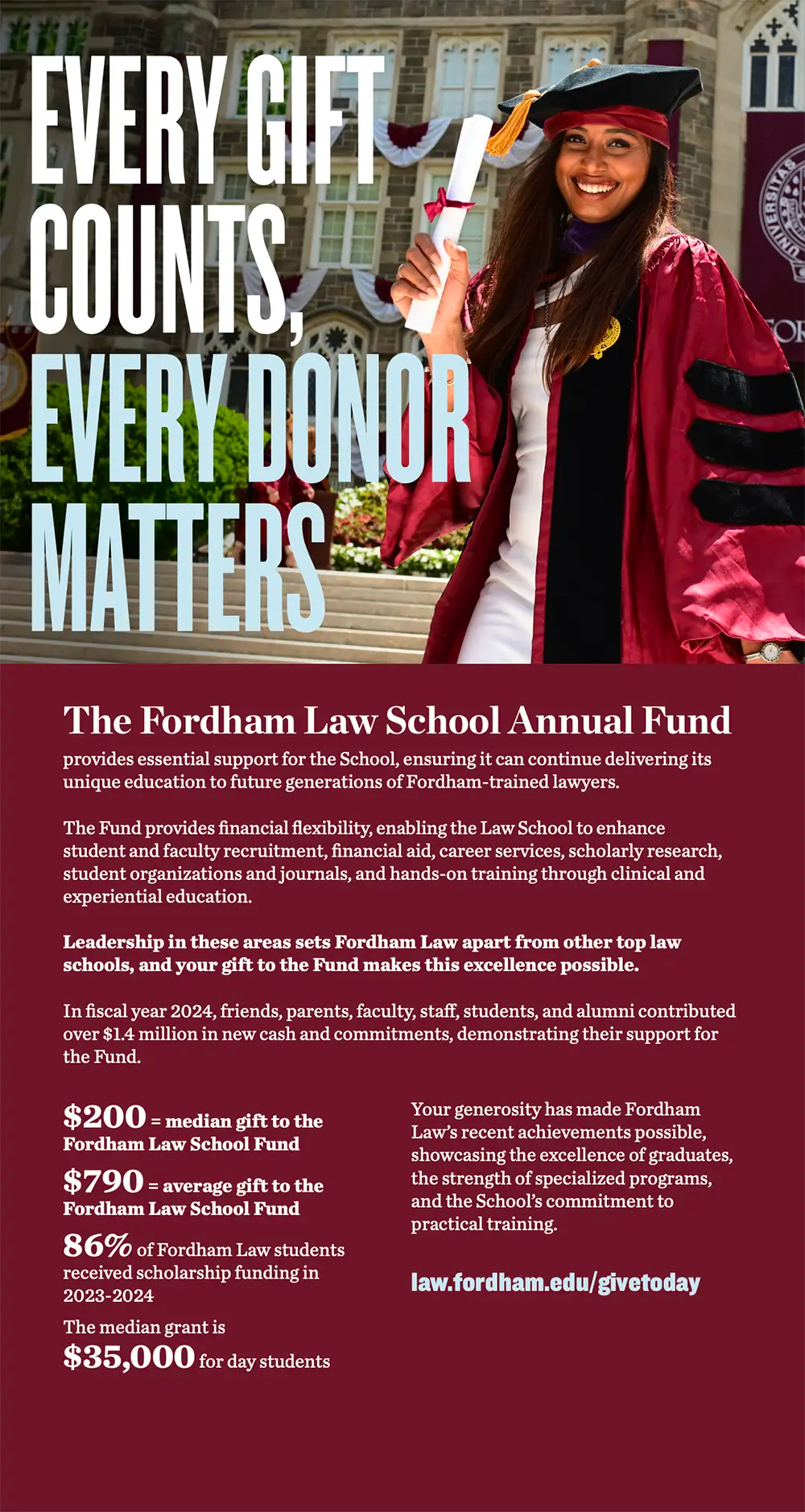 The Fordham Law School Annual Fund Advertisement