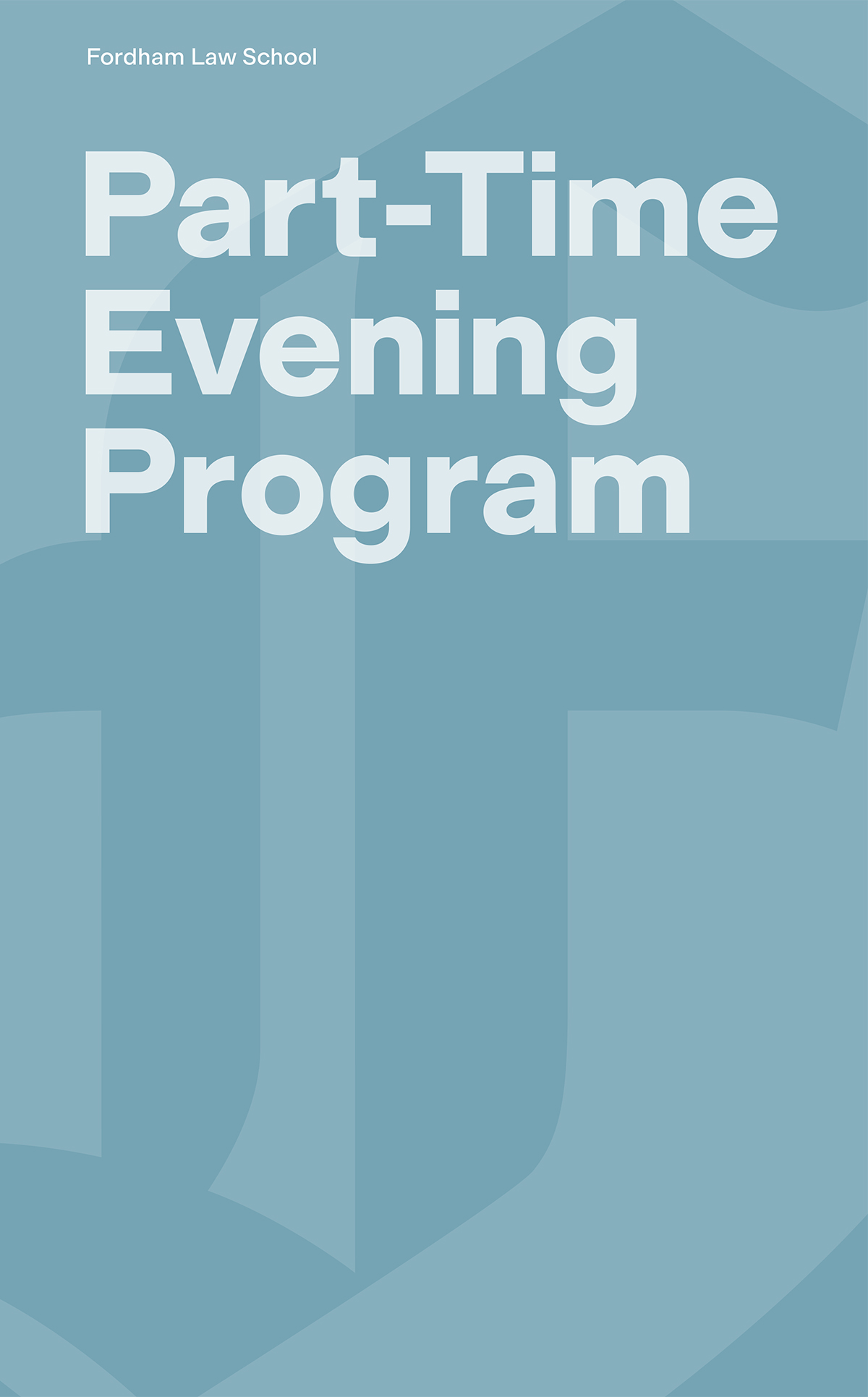 Part-Time Evening Program brochure cover